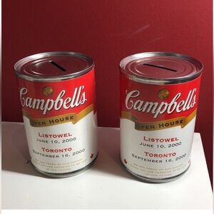 Campbell's Open House Commemorative Cans Piggy Banks